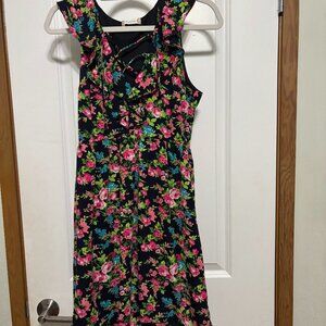 Altar'd State Flower Print Tie Front Dress